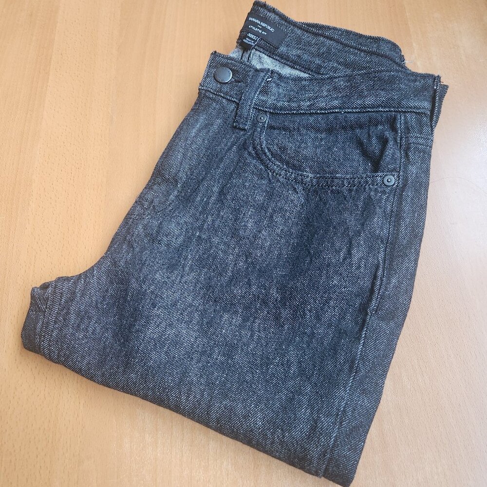 Banana Republic Athletic Fit Jeans Mens 30x32 Black Wash Slim Taper Stretch
